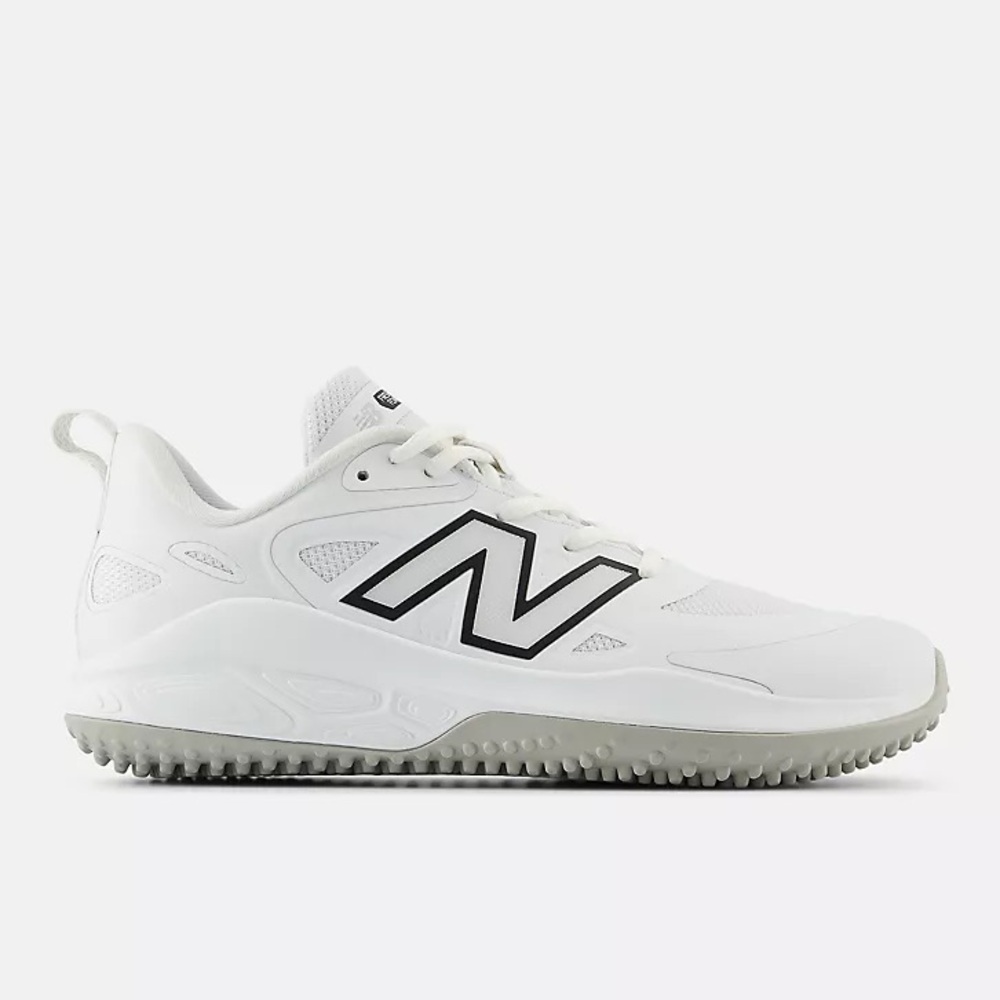 New Balance White and Black turf shoes